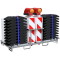 SET | with 10 barrier grids, beacons, base plates and lamps | traffic panel: 36-1NOX, panel fence: 33520KA, base plate: 31-1NOX, with film RA1/A